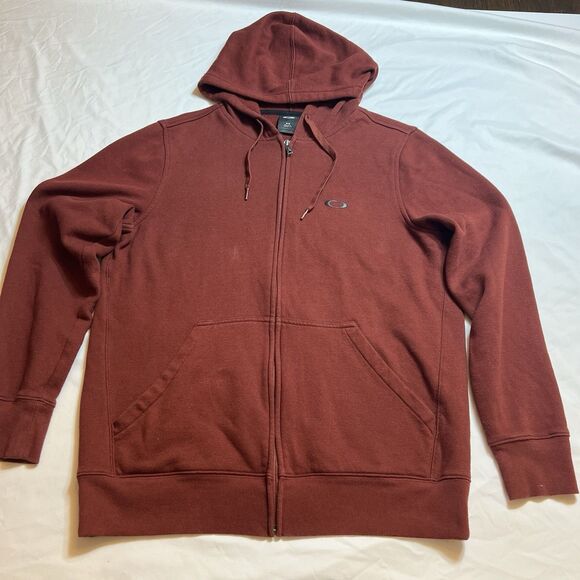Oakley Other - Oakley Men's Full Zip Hoodie Medium Maroon Long Sleeve